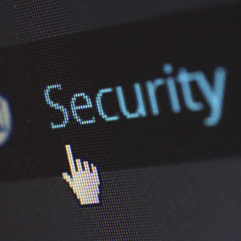 security screen on a computer